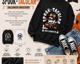 Sudadera de Halloween con fantasmas espeluznantes, jersey para fiestas de miedo, camiseta para pedir dulces.