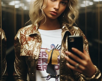 Anime Graphic Tee, Japanese Streetwear, Oversized Cotton Top