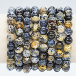 AA+ Blue Ocean Jasper Bracelet in Natural Beads 4/6/8/10 mm 18-19 cm, Semi-Precious Stone Bracelet, Natural Stone Bracelet