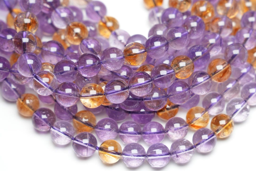 Fil De Perles En Amétrine - Rocailles Et Chips 5-10mm - Environ 290 Pièces Pour 89cm - Violet - Neuf