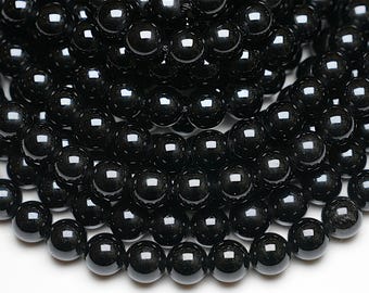 Lot De 90 Perles Naturelles En Obsidienne œil Céleste - 8mm - Neuves
