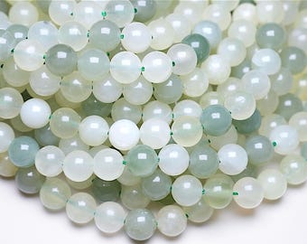 90 AAA Chinese Jade Beads, 38cm strand, 4mm, 6mm, 8mm, 10mm, Stone Beads, Genuine Jade Beads, Natural Chinese Jade, Green Jade Beads