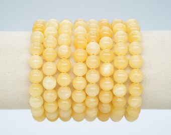 マルチカラー方解石ブレスレット（天然ビーズ、4/6/8/10mm） - Etsy 日本