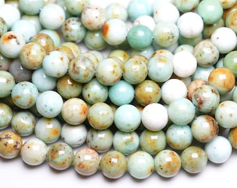 90 AAA Mongoolse turkoois kralen, 38 cm streng, 4 mm, 6 mm, 8 mm, 10 mm, Mala armband kralen, natuurlijke turkoois, echte 8 mm turkoois kraal