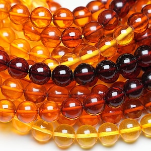 Collier En Pierres De Lave Et Ambre Véritable De La Baltique, Chaîne Acier