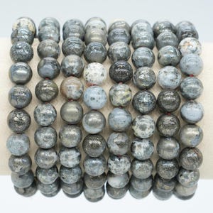 AAA Pyrite agate bracelet in natural beads 4/6/8/10 mm 18-19 cm, semi-precious stone bracelet, natural stone bracelet