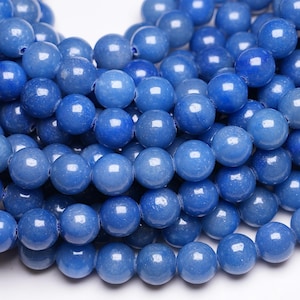 90 AAA blauwe aventurijn kralen, 38 cm draad, 4 mm, 6 mm, 8 mm, 10 mm, Mala armbandkraal, natuurlijke blauwe aventurijn, 8 mm blauwe aventurijn kraal