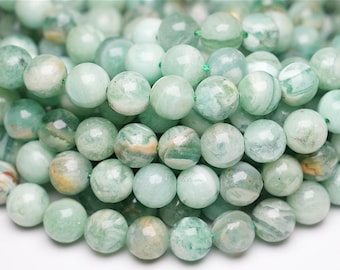 90 AAA Green Chalcedony Beads, 38cm thread, 4mm, 6mm, 8mm, 10mm, Smooth round stone beads, Natural stone bead Green Chalcedony bead