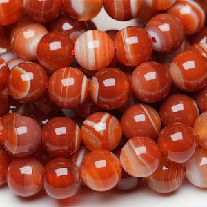 90 orange Botswana Achat Perlen AAA Faden 38cm, 4mm, 6mm, 8mm, 10mm, glatte runde Steinperlen, Natursteinperle Botswana Achatperle