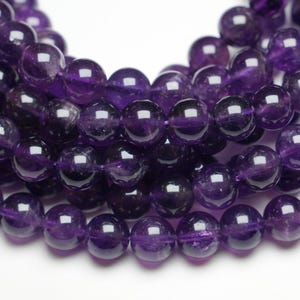 Ametista - Filo Di Sfere Lisce Da 12mm - Fili Di Pietre E Perline - Pietre Dure - Fai Da Te