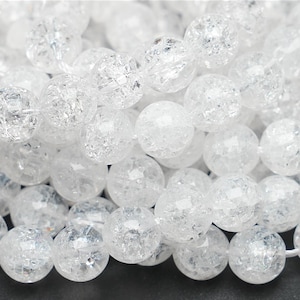 LOT DE 25 PERLES FACETTÉES BOHEMIEN CRYSTAL CRACKED 6MM - MARQUE PRECIOSA - NEUVES