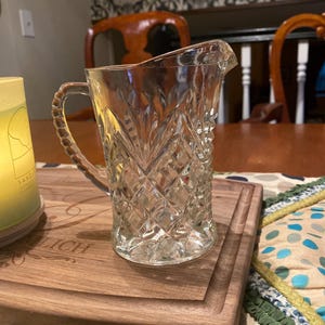 Vintage Anchor Hocking Prescut Clear &quot;Pineapple&quot; Creamer