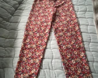 Handgemaakte pyjamabroek | Geüpcycled vintage stof | Small voor dames