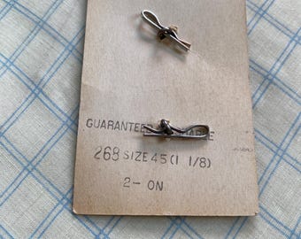 Vintage Gray La Mode Shank Buttons - Set of 2 on Original Card