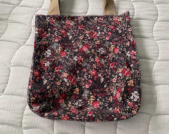 Handmade Upcycled Vintage Floral Tote Bag – One of a Kind