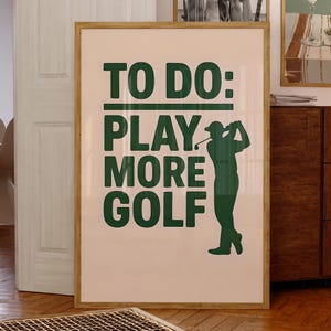 CYFROWE POBIERANIE Plakat golfowy, Vintage Golf Wall Art, Dekoracja sypialni w biurze, Pomysły na prezenty golfowe, Retro Print, Prezent na Dzień Ojca, Prezent dla mężczyzn