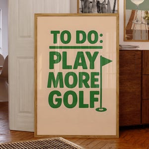 CYFROWE POBIERANIE Plakat golfowy, Vintage Golf Wall Art, Dekoracja sypialni w biurze, Pomysły na prezenty golfowe, Retro Print, Prezent na Dzień Ojca, Prezent dla mężczyzn