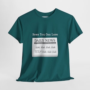 News You Can Lose Unisex Tee, Trendy Shut Off Design, Relaxing News Free Shirt, Heavy Cotton T-Shirt, Comfortable Unisex Top, Casual Tee for