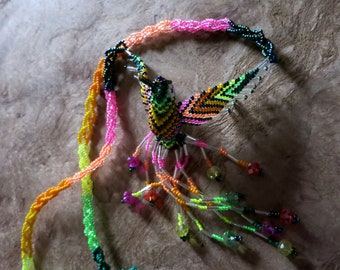 Kunsthandwerklicher Schmuck, Schmuckdesign, Huchol-Schmuck, Huichol-Halskette, Modeschmuck