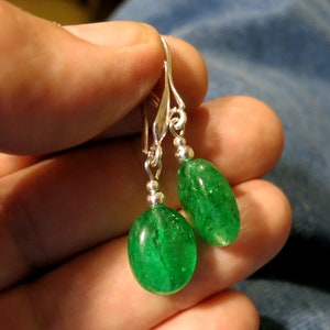Genuine Colombian Emerald Earrings
