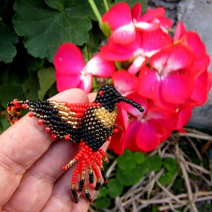 Huichol jewelry huichol necklace Hummingbird Necklace Handmade Huichol Art mexican folk art
