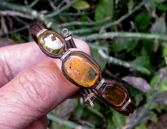 Yellow Amber Stone Bangle Bracelet Oval Baltic Amber  Etsy Ireland
