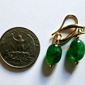 Emerald Earrings the birth gem of May,Colombian emerald earrings