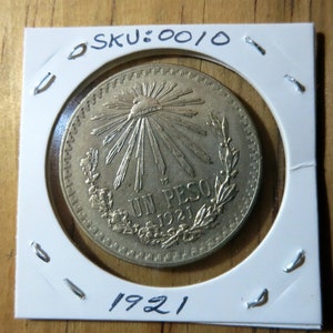 メキシコのコイン 1 ペソ レスプランドール 1921年 銀貨 720