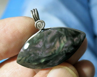 Anhänger aus Obsidian-Samt, Metaphysischer Anhänger, Landschaftsobsidian