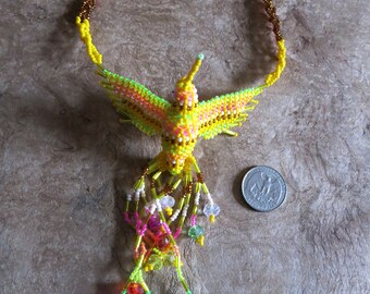 Huichol art,Huichol jewelry, Huichol necklace
