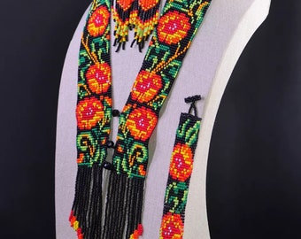 Mexikanische Design, mexikanische Handwerkskunst,Mexikanische Volkskunst,Halskette,Ohrringe,Armband