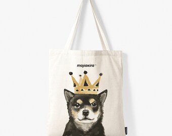 Black Shiba Inu the little prince tote bag gift box | Greeting Gifts