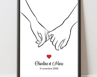 cadeau couple, cadeau personnalisé amour, cadeau rencontre, cadeau fiançailles, cadeau mariage, là où tout a commencé, cadeau saint valentin