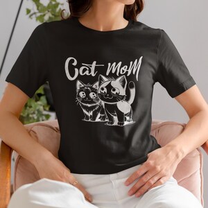 Cat Mom Shirt, Cute Kitty T-Shirt for Cat Lovers, Gift for Pet Moms, Soft Unisex Tee, Animal Lover Apparel, Cat Mom Gift Idea