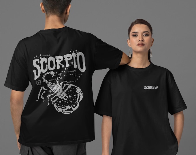 Featured listing image: Scorpio Zodiac T-Shirt: Mystical Astrology Graphic Tee
