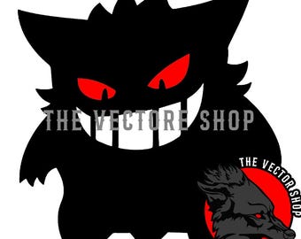 Gengar Inspired Vector Art