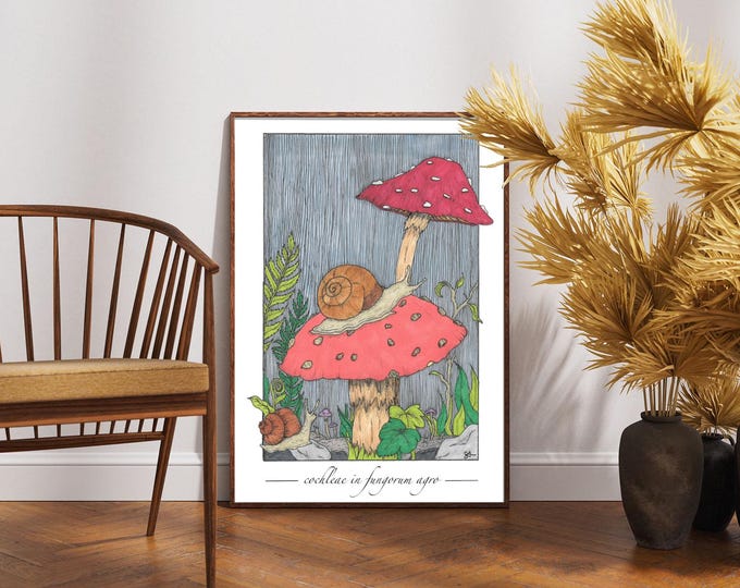 Cochleae in Fungorum Agro Print