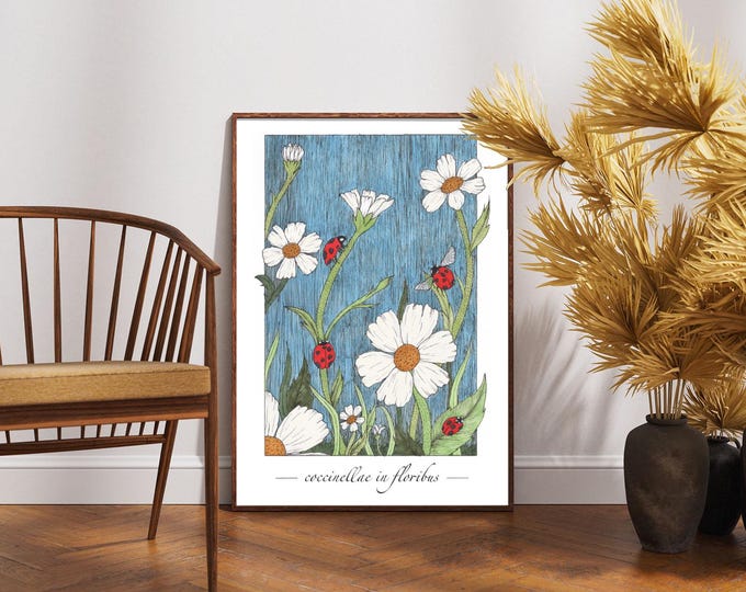 Coccinellae in Floribus Print