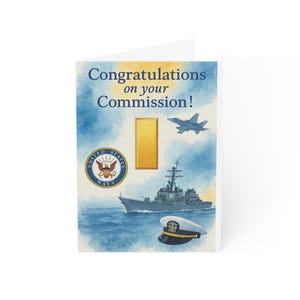 Nautische felicitatieswenskaarten, perfect voor militaire commissie, marine-afstuderen, servicelid, blanco kaarten voor alle gelegenheden
