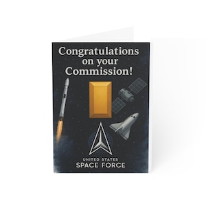Cartes de voeux de félicitations de la Force spatiale, Carte de promotion militaire, Carte de cérémonie de mise en service, Carte d'amoureux de l'espace, Envoyez vos meilleurs voeux