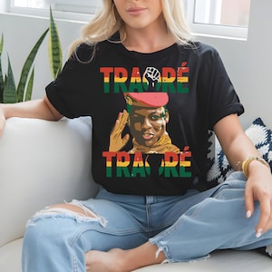 Burkina Faso PNG T-Shirt Design – Ibrahim Traoré & Thomas Sankara | African President Tee | Burkina Flag Sublimation PNG