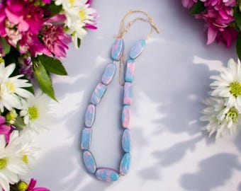 Unique Artisan Ceramic Beads for making jewelry 13 pcs