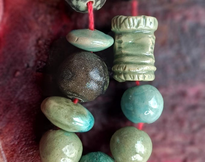 Unique Handmade ceramic beads