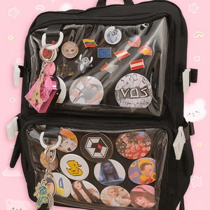 Japanese Kawaii Itabag Women New 2024 Transparent Backpack Women Large Capacity Ita Backpack School Bags For JK Student
