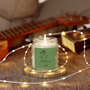 To Whatever End scented candle, Throne of Glass TOG inspired bookish gift, Yarrow flower, 4oz or 9oz, fantasy couple Aelin and Rowan fan