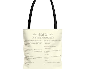 The Inheritance Games Tote Bag: Bookish Romance, Avery & Hawthorne Quotes