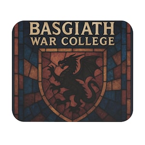 Basgiath War College Mousepad, Black Dragon Fourth Wing, Onyx Storm, Bookish Fantasy Gift, Violet Sorrengail Xaden Riorson Fan Art Desk Mat