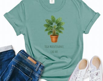 Onderhoudsvriendelijk T-shirt calatheaplant: leuk cadeau voor plantenliefhebber