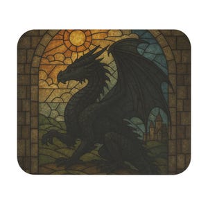 Tairn Black Dragon Mousepad: Fourth Wing Bookish Desk Mat