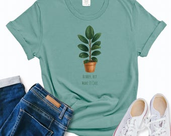 T-shirt rubberplant: grappig T-shirt met botanische ficus